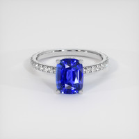2.75 Ct. Sapphire Ring, 18K White Gold 1