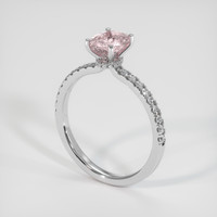 1.06 Ct. Padparadscha Sapphire Ring, 18K White Gold 2