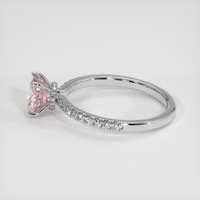 1.06 Ct. Padparadscha Sapphire Ring, 18K White Gold 4