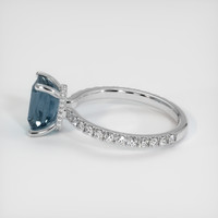 2.01 Ct. Sapphire Ring, 18K White Gold 4