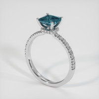1.36 Ct. Sapphire Ring, 18K White Gold 2