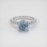 3.58 Ct. Sapphire Ring, 18K White Gold 1