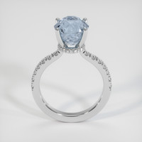 3.58 Ct. Sapphire Ring, 18K White Gold 3