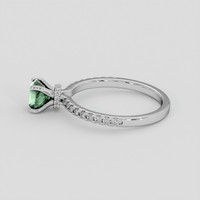 0.90 Ct. Green Sapphire Ring, 18K White Gold 4
