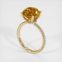 6.85 Ct. Yellowish Brown Zircon Ring, 10K Yellow Gold 2