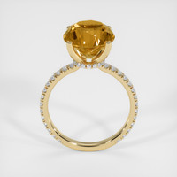 6.85 Ct. Yellowish Brown Zircon Ring, 10K Yellow Gold 3