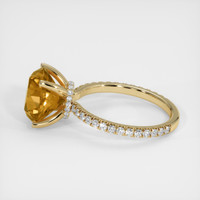6.85 Ct. Yellowish Brown Zircon Ring, 10K Yellow Gold 4