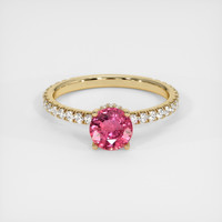 1.07 Ct. Padparadscha Sapphire Ring, 10K Yellow Gold 1