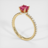 1.07 Ct. Padparadscha Sapphire Ring, 10K Yellow Gold 2