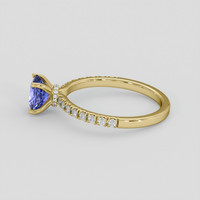 1.50 Ct. Purplish Blue Sapphire Ring, 10K Yellow Gold 4