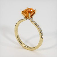 2.67 Ct. Orange Sapphire Ring, 10K Yellow Gold 2