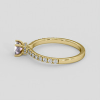 0.35 Ct. Pinkish Purple Sapphire Ring, 10K Yellow Gold 4