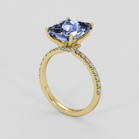 5.12 Ct. Blue Sapphire Ring, 10K Yellow Gold 2