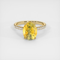 5.73 Ct. Bi Color Sapphire Ring, 14K Yellow Gold 1