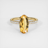 2.92 Ct. Gemstone Ring, 14K Yellow Gold 1