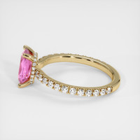 1.24 Ct. Pink Sapphire Ring, 14K Yellow Gold 4