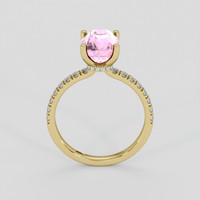3.04 Ct. Pink Sapphire Ring, 14K Yellow Gold 3