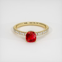 1.07 Ct. Ruby Ring, 14K Yellow Gold 1