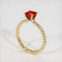 1.07 Ct. Ruby Ring, 14K Yellow Gold 2