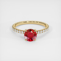 1.13 Ct. Ruby Ring, 14K Yellow Gold 1