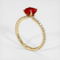 1.13 Ct. Ruby Ring, 14K Yellow Gold 2