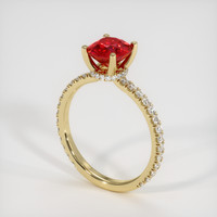 1.42 Ct. Ruby Ring, 14K Yellow Gold 2