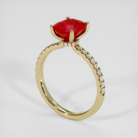 2.03 Ct. Ruby Ring, 14K Yellow Gold 2