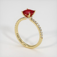 1.21 Ct. Ruby Ring, 14K Yellow Gold 2