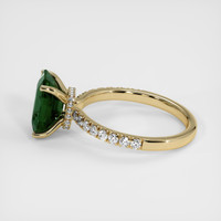 3.26 Ct. Bluish Green Sapphire Ring, 14K Yellow Gold 4