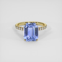 7.17 Ct. Blue Sapphire Ring, 14K Yellow Gold 1