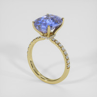 7.17 Ct. Blue Sapphire Ring, 14K Yellow Gold 2