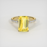 4.55 Ct. Yellow Sapphire Ring, 14K Yellow Gold 1