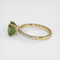 2.04 Ct. Green Sapphire Ring, 14K Yellow Gold 4