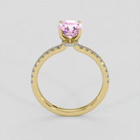 1.41 Ct. Pink Sapphire Ring, 14K Yellow Gold 3