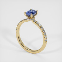 0.71 Ct. Sapphire Ring, 14K Yellow Gold 2
