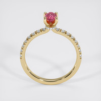 0.49 Ct. Reddish Pink Sapphire Ring, 14K Yellow Gold 3