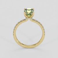 1.54 Ct. Yellowish Green Sapphire Ring, 14K Yellow Gold 3