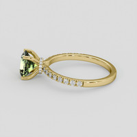 1.54 Ct. Yellowish Green Sapphire Ring, 14K Yellow Gold 4