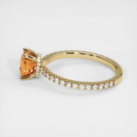 1.36 Ct. Orangish Brown Sapphire Ring, 14K Yellow Gold 4