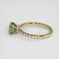 1.34 Ct. Green Sapphire Ring, 14K Yellow Gold 4