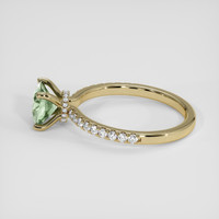 1.27 Ct. Yellowish Green Sapphire Ring, 14K Yellow Gold 4