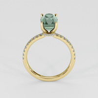 3.20 Ct. Green Sapphire Ring, 14K Yellow Gold 3
