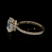 3.99 Ct. White Sapphire Ring, 14K Yellow Gold 4