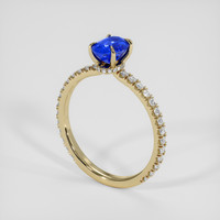 1.34 Ct. Blue Sapphire Ring, 18K Yellow Gold 2