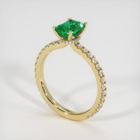 1.35 Ct. Emerald Ring, 18K Yellow Gold 2