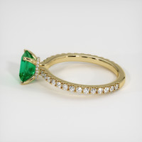 1.35 Ct. Emerald Ring, 18K Yellow Gold 4