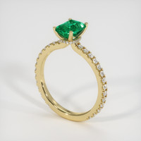 1.55 Ct. Emerald Ring, 18K Yellow Gold 2