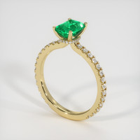 1.56 Ct. Emerald Ring, 18K Yellow Gold 2