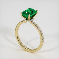 1.50 Ct. Emerald Ring, 18K Yellow Gold 2