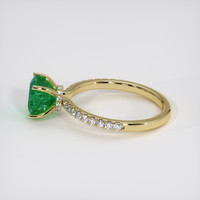 1.23 Ct. Emerald Ring, 18K Yellow Gold 4